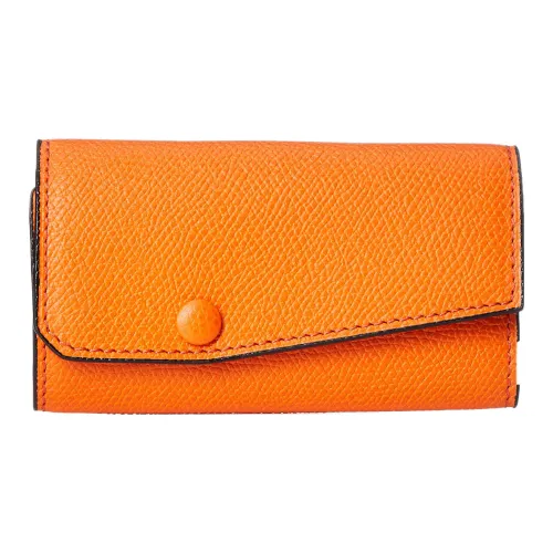 Valextra Коровья кожа Key Pouch Унисекс Оранжевый Желтый