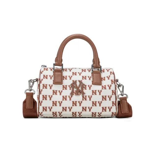 Mlb Base Logo Полиэстер с Искусственной Кожей Через плечо Одно Плечо Сумка Обычная Унисекс Кремовый