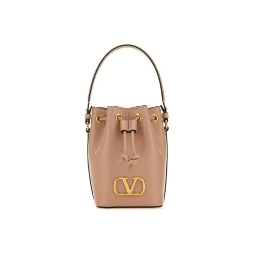 Valentino Мягкая овчина ведрообразная сумка сумка через плечо мини-сумка женская телесный цвет розовый