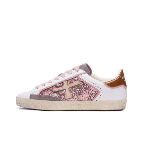 PREMIATA Steven Скейтборд Кроссовки Низкие Белые/Розовые Женские