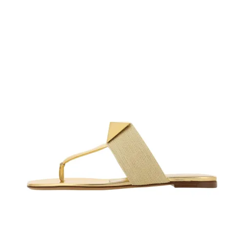 Valentino Нет Особенный Эффект Шлепанцы Женские Золотые