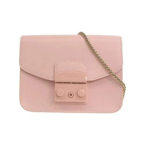 Furla Кожа Маленькая Квадратная Сумка Сумка через плечо Сумка на плечо Женская Розовая
