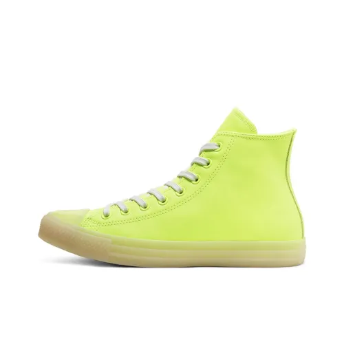Converse Chuck Taylor All Star Унисекс Неон Кожа Высокие Кеды Унисекс Неоново-желтый