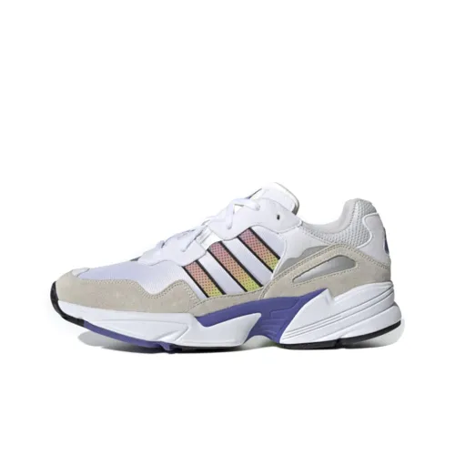 Adidas Originals YUNG 96 Slip-resistant Abrasion-resistant Breathable Low-Top Footwear Unisex White Gray