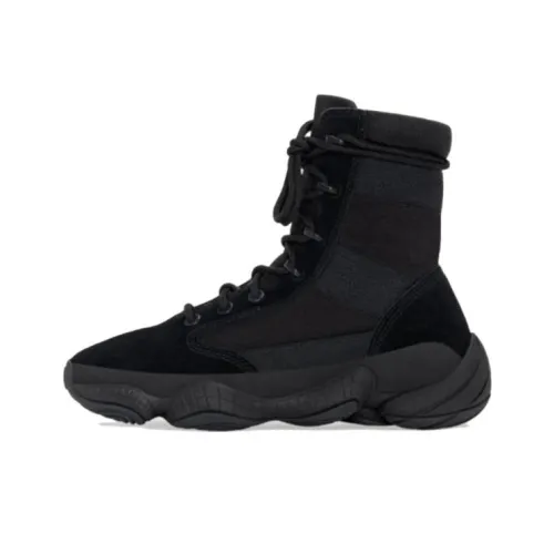 Adidas Originals Yeezy 500 High Амортизация Противоскользящие Поддержка Высокий Топ Толстая подошва Кроссовки Мужские Черные