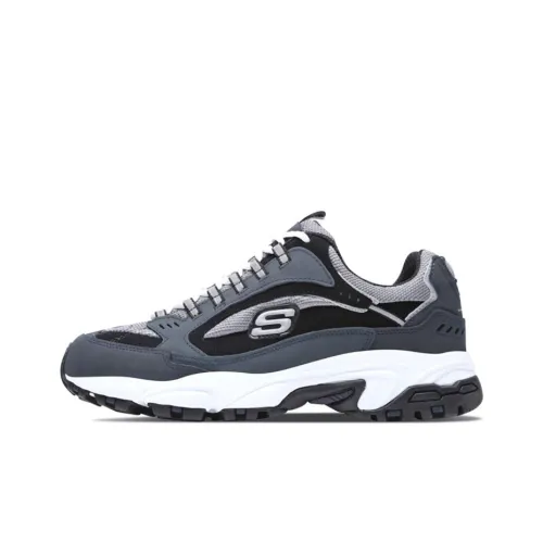 Skechers Stamina Low Топ Кроссовки с Толстой Подошвой Мужские Черные