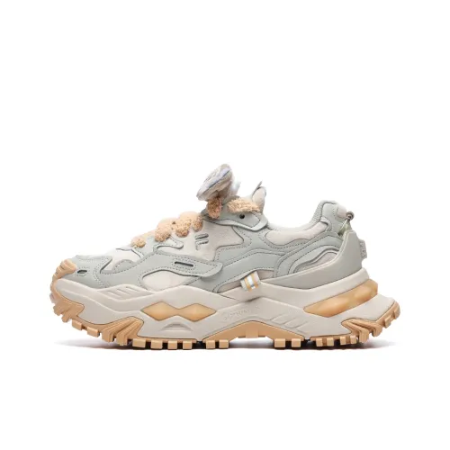 FILA FUSION Бьянко Устойчивый к истиранию Увеличивающий высоту Низкий Топ Кроссовки с подошвой похожей на топ Женские Pelican Цвет