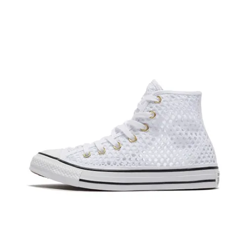 Converse Chuck Taylor All Star Ткани вязаные Cut Out Легкий Высокий Топ Кеды Женские Белые
