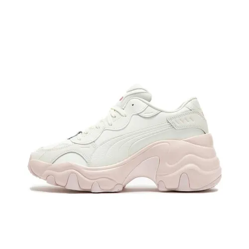 PUMA Pulsar Wedge Wns Pnk Low Топ Толстоподошвенные кроссовки Женские Белые Розовые