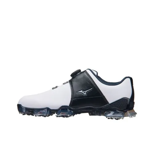 Mizuno Амортизация Противоскользящий Устойчивый к истиранию Дышащий Низкий Верх Обувь для гольфа Мужская Белый Черный