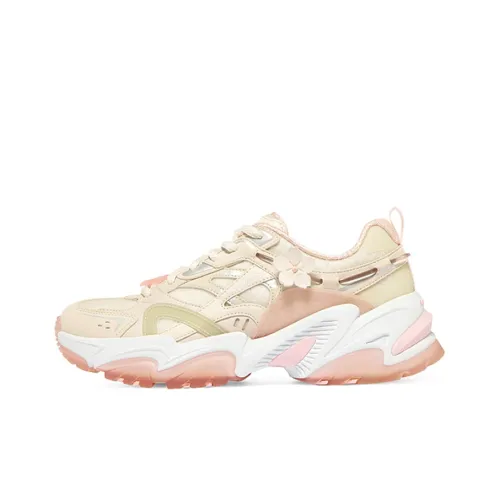 Skechers Stamina V2 Low Топ Толстая подошва Кроссовки Женские Персиково-розовый