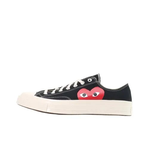 CDG x Converse 1970s Chuck Taylor All Star Устойчивые к истиранию Баланс Низкие Кеды Унисекс Черные Красные