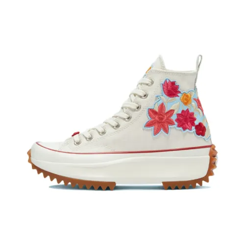 Converse Run Star Hike Платформа Высокий Топ Кеды Унисекс Экрю