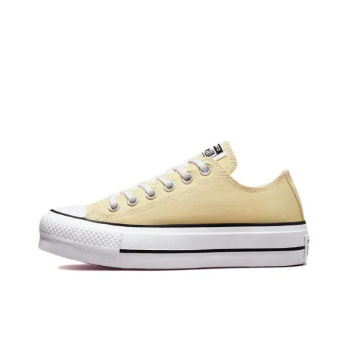 Converse Chuck Taylor All Star Lift Платформа Износостойкий И Легкий Низкий Топ Кеды Женские Лимон