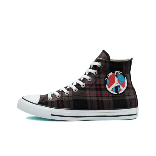 Converse Chuck Taylor All Star Abrasion Resistant Поддержка Высокие Кеды Унисекс Черная Клетка