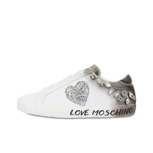 LOVE MOSCHINO Низкие кроссовки для скейтбординга Женские Белые
