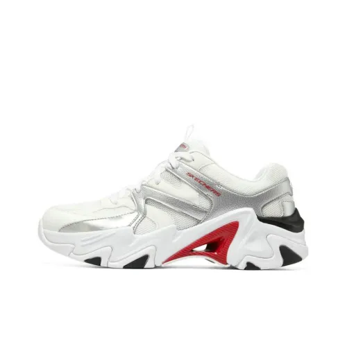 Skechers Stamina V3 Mecha Shoes 3 Low Топ Толстоподошвенные кроссовки Мужской Белый и красный