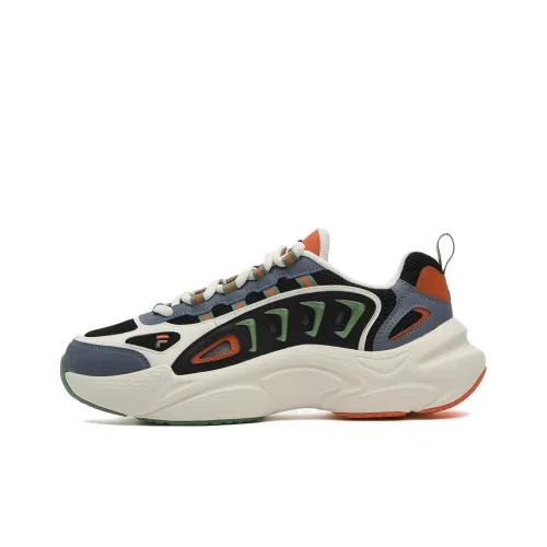 FILA FUSION Sky Trail DX Low Топ Толстая подошва Кроссовки Мужские Черные