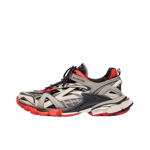 Balenciaga Track 2,0 Low Топ Толстая подошва Кроссовки Мужские Красно-серые
