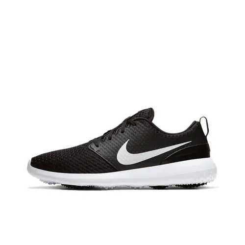 Nike Roshe G Shock Absorbers Slip-Resistant Low Golf Shoes Men's Black White Найк Росе G Шок Абсорбер Низкие Мужские Черно-Белые Гольф Кроссовки
