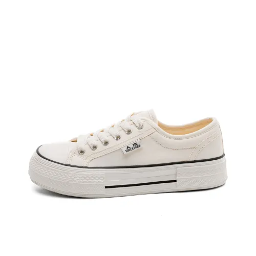 RENBEN Canvas Shoes Low Top Beige Women's