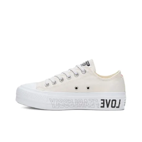 Love Fearlessly x Converse Chuck Taylor All Star Low Top Кеды Женские Молочно-белые