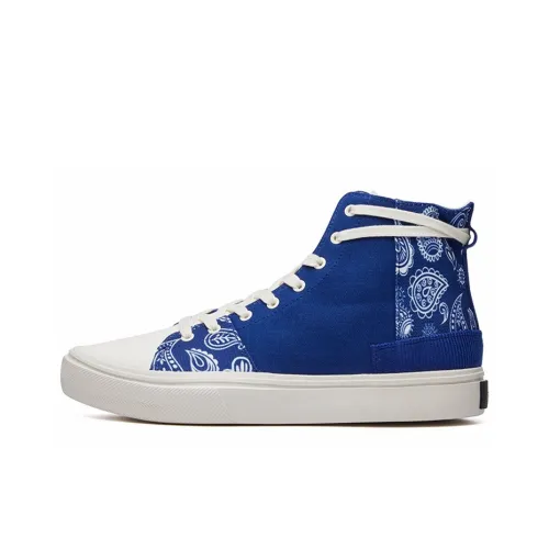 FILA FUSION Высокие кеды Мужские Синие Красные Несовпадающие