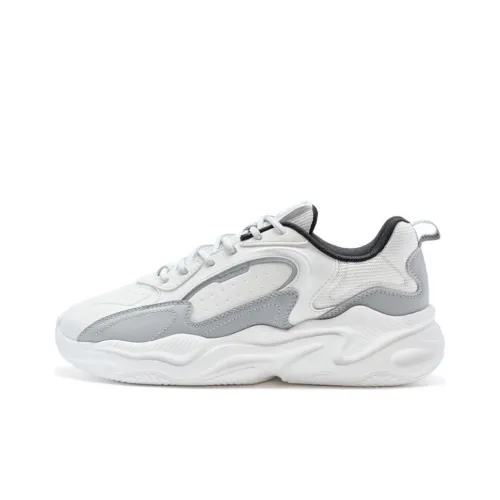 XTEP Устойчивые к истиранию Низкие Топ Кроссовки для бега Мужские Белые Серые