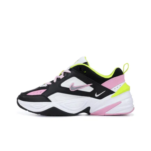 Nike M2K Tekno Шок Абсорберы Противоскользящие Низкие Топ Кроссовки с Толстой Подошвой Женские Черные Розовые