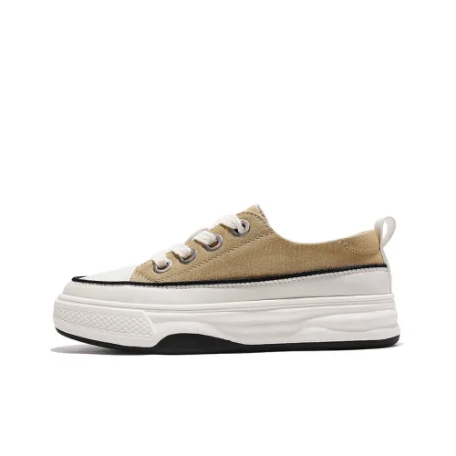 Feiyue Low Top Canvas Shoes Women's Mustard Yellow