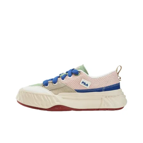 FILA Fosso Chuanxing Обувь Устойчивая к истиранию Низкий Топ Кеды Женские Розовый Зеленый