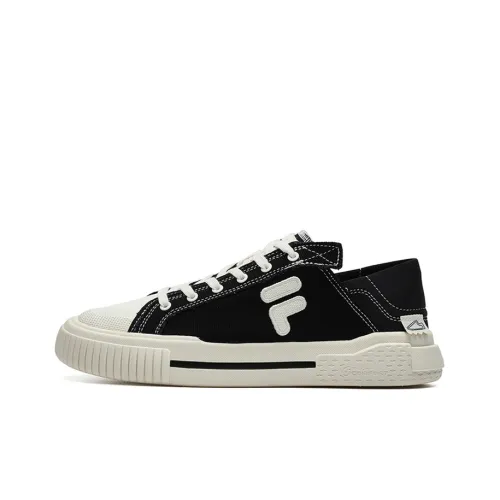 FILA FUSION Wallride D Износостойкий и Легкий Низкий Топ Кеды Женские Черный Молочный Белый