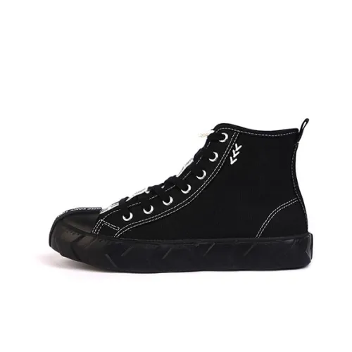 ISTEP High-Top Canvas Shoes Black Women's