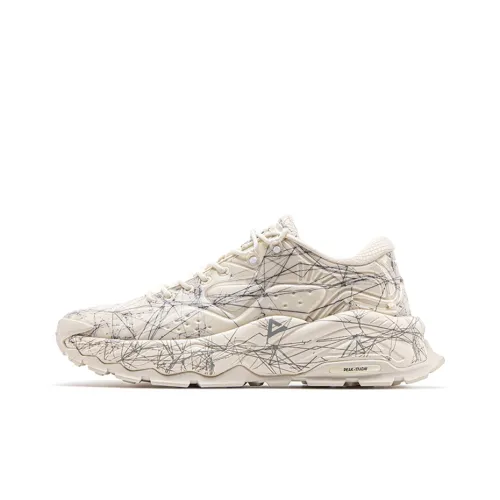 LUFUGONGBOWUGUAN x PEAK Taichi Journey Противоскользящие устойчивые к истиранию низкий топ кроссовки с подошвой цвет экрю светло-серый