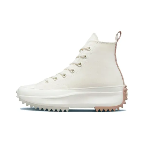 Converse Run Star Hike Платформа Высокий Топ Кеды Унисекс Экрю