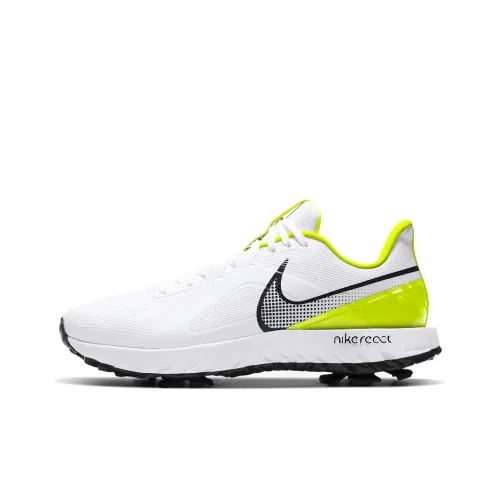 Nike React Infinity Pro React Infinity Pro Slip Resistant Abrasion Resistant Низкий Топ Обувь для гольфа Мужская Белый Желтый