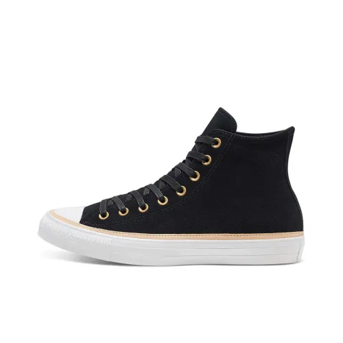 Converse Chuck Taylor All Star Vachetta Кожа Отделка Высокие Кеды Унисекс Черный Белый