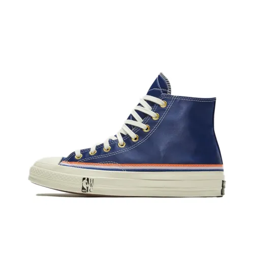 Конверс 1970s Breaking Пуховые куртки BARRIERS 'Knicks' Chuck 70 High Топ Кеды Унисекс Синий