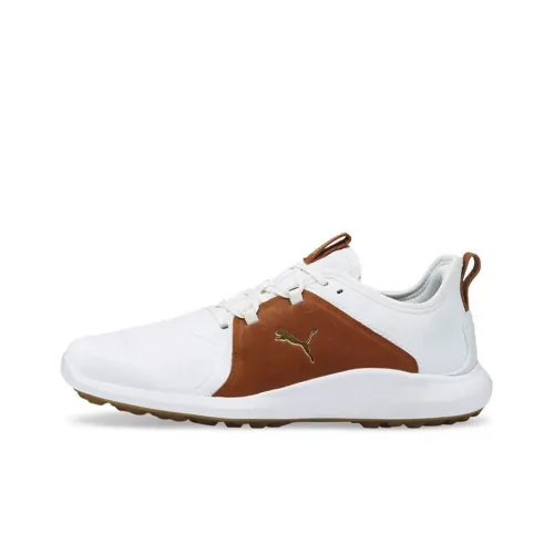 PUMA IGNITE FASTEN8 Crafted Low Топ Обувь для гольфа Мужская Белый Золото