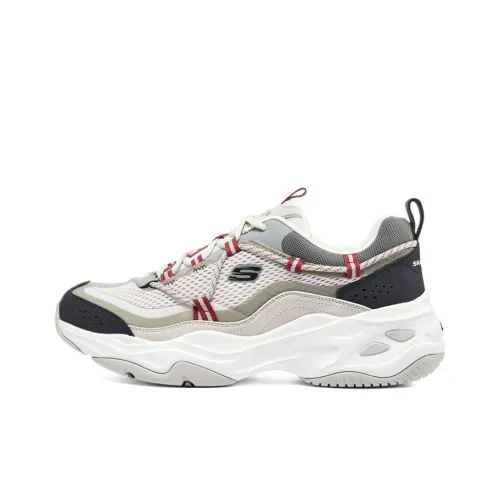 Skechers D'LITES 4,0 Low Топ Кроссовки с Толстой Подошвой Мужские Серый Красный Синий