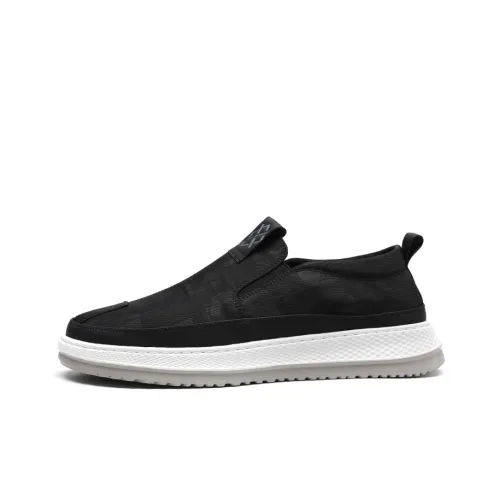 YEDANI Low-Top Canvas Shoes Black White Base Men's