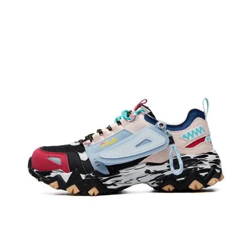 FILA FUSION Fellow Low Топ Толстоподошвенные кроссовки Женские Розово-синие