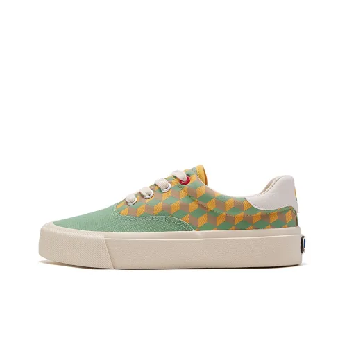 Feiyue Canvas Shoes Low Top Green Women's