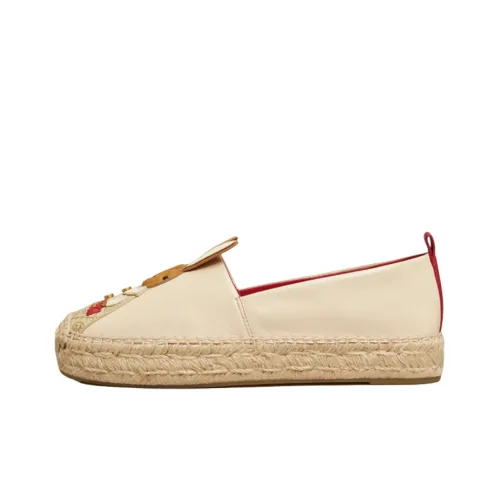 TORY BURCH Espadrilles Женские Белые Ограниченная серия Год Кролика