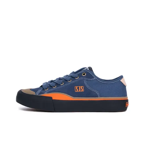 SEW BY SOU EST Коллекция Slip-resistant Abrasion-resistant Low-top Canvas Shoes Unisex Blue