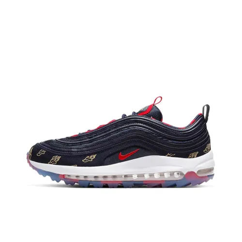 Nike Air Max 97 GOLF 'Панель IT' Низкий Топ Обувь для гольфа Мужская Синий Черный Красный