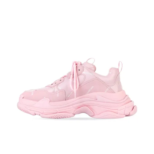 Balenciaga Triple S Low Топ Толстоподошвенные кроссовки Мужской Розовый