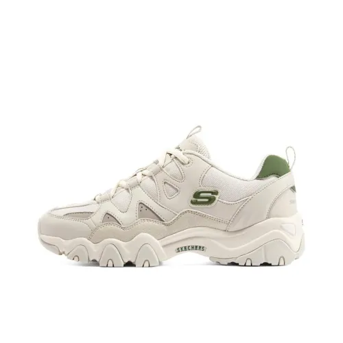 Skechers D'LITES 2,0 Monster Sweetheart Низкий Топ Обувь с Толстой Подошвой Мужская Белый Зеленый