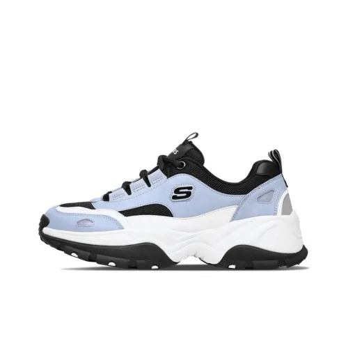 Skechers Kozmiks Низкий Топ Толстая Подошва Кроссовки Мужские Синий Белый Черный