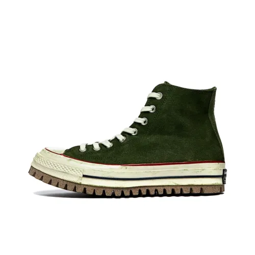 Converse 1970s High Top Canvas Shoes Unisex Olive Green Конверс 1970s Высокие Кеды Унисекс Оливково-Зеленый
